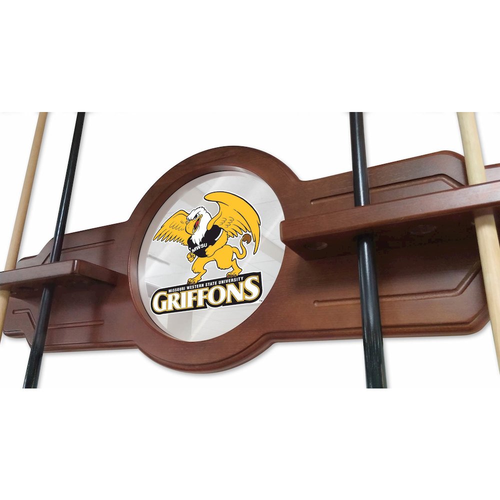 Missouri Western State Cue Rack in English Tudor Finish. Picture 3