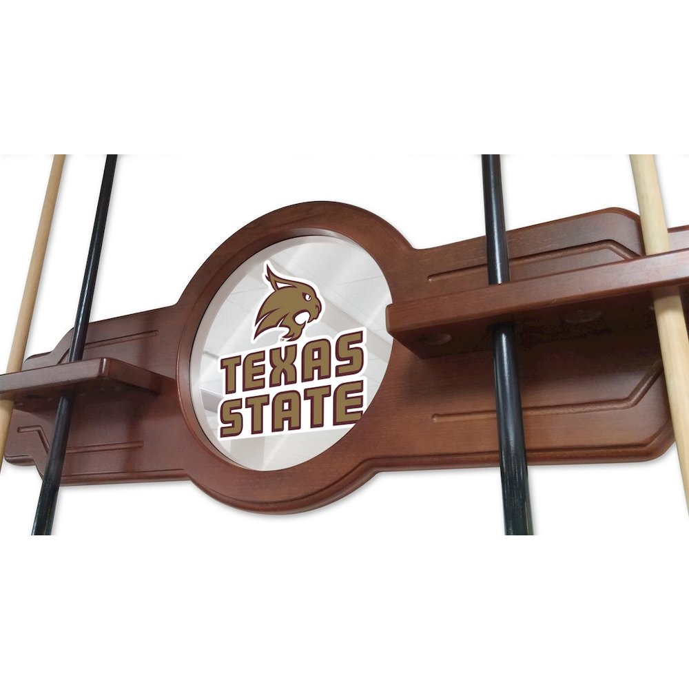 Texas State Cue Rack in English Tudor Finish. Picture 3