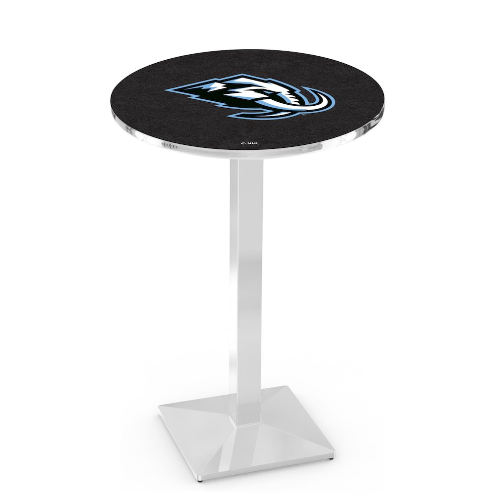 L217 Utah Mammoth 42" Tall - 36" Top Pub Table with Chrome Finish. Picture 1