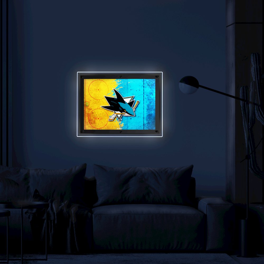 San Jose Sharks 32" x 23.5" Backlit LED Sign. Picture 3