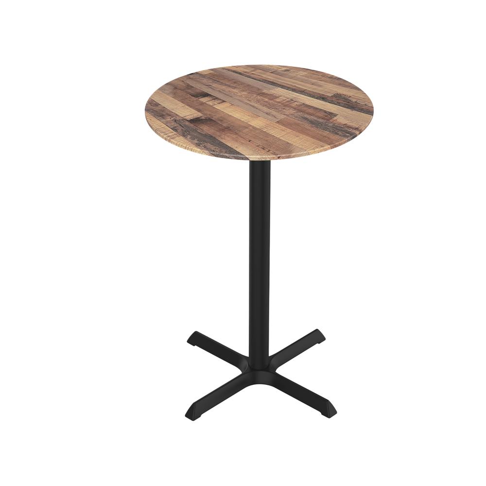 42" Tall OD211 Indoor/Outdoor All-Season Table with 32" Diameter Rustic Top. Picture 1
