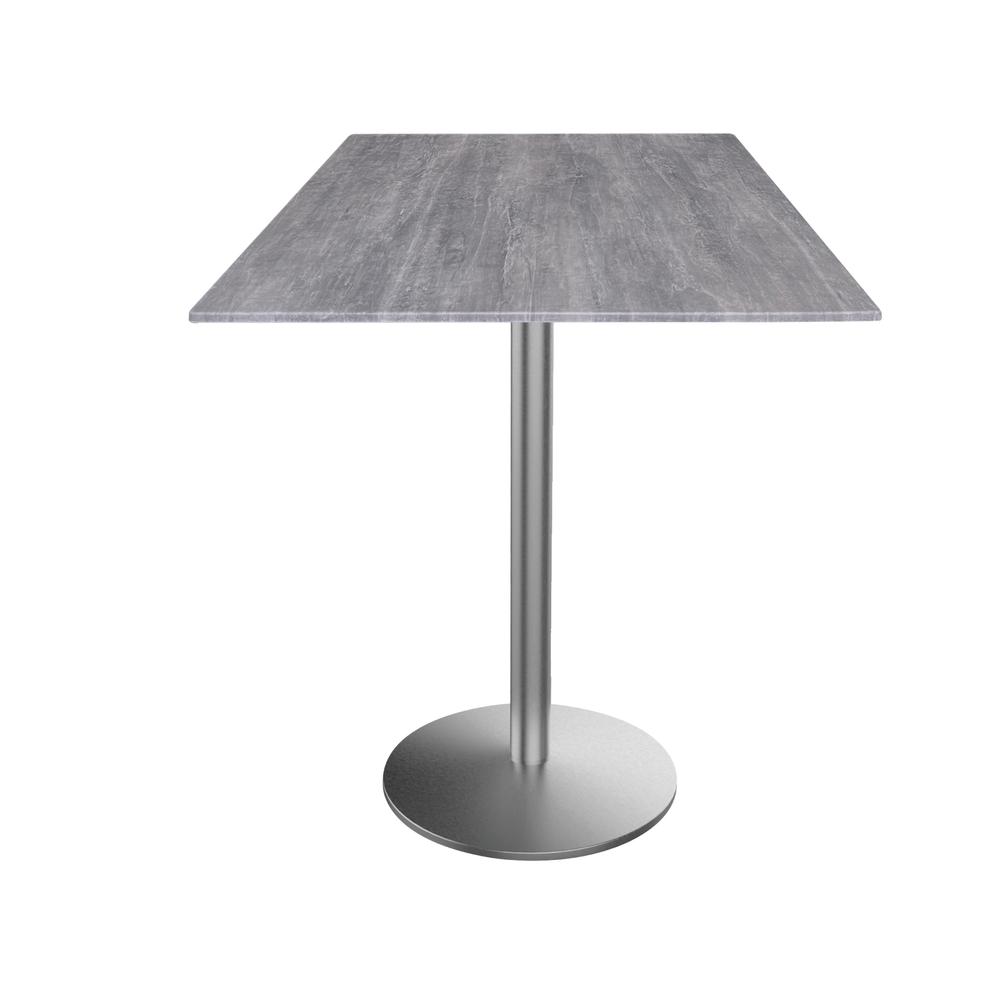42" Tall Indoor/Outdoor All-Season Table with 32" x 32" Square Greystone Top. Picture 1