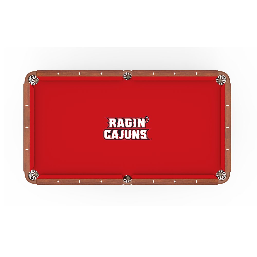 University of Louisiana at Lafayette 8' Pool Table with a Navajo Finish. Picture 2