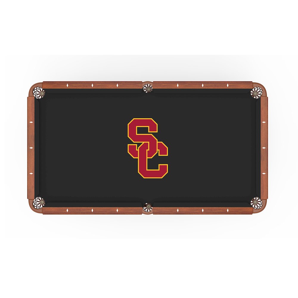 University of Southern California 8' Pool Table with a Nav Finish. Picture 1