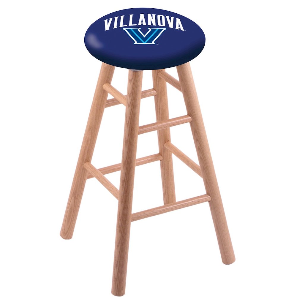 Oak Extra Tall Bar Stool in Natural Finish with Villanova Seat. Picture 1