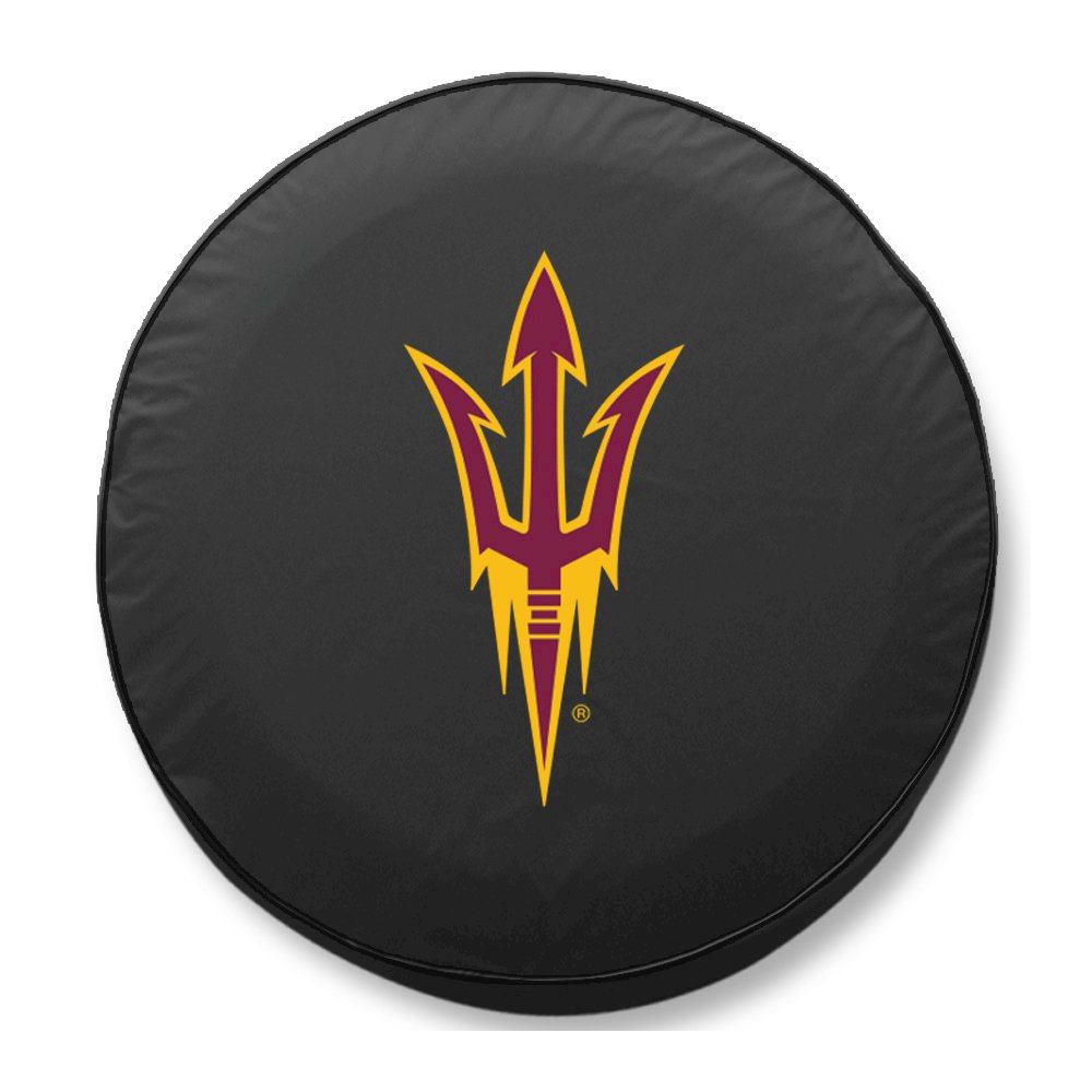 37 x 12.5 Arizona State Tire Cover with Pitchfork Logo. Picture 1