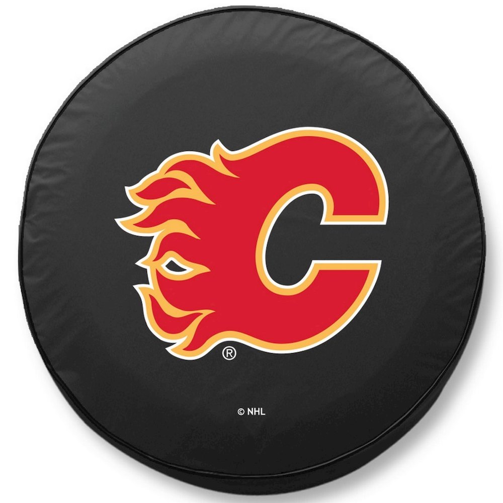30 3/4 x 10 Calgary Flames Tire Cover. Picture 1
