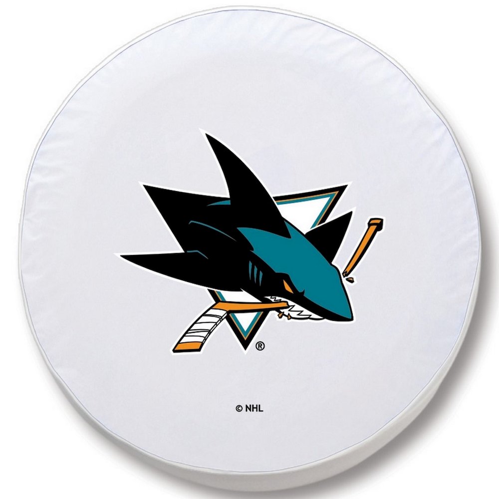 30 3/4 x 10 San Jose Sharks Tire Cover. Picture 1