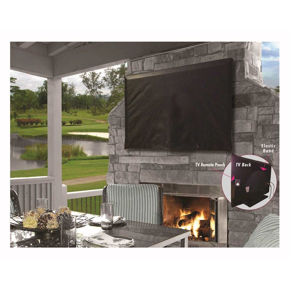 Plain Black TV Cover (TV sizes 50"-56") by Covers by HBS. Picture 1