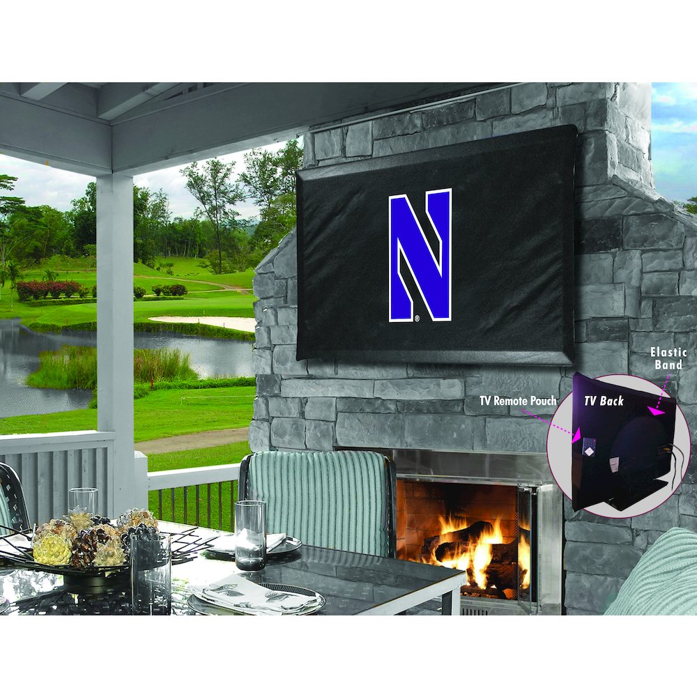 Northwestern TV Cover (TV sizes 50"-56") by Covers by HBS. Picture 1