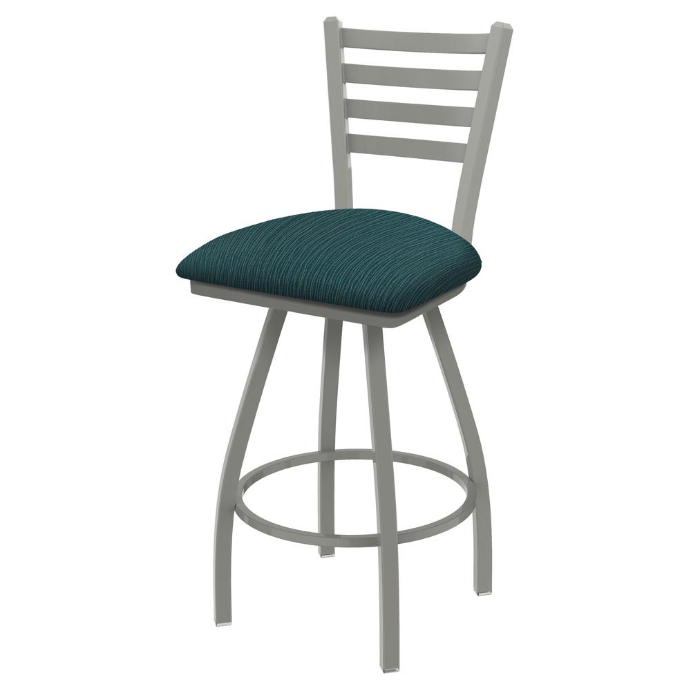 XL 410 Jackie 36" Swivel Extra Tall Bar Stool with Anodized Nickel Finish and Graph Tidal Seat. Picture 1