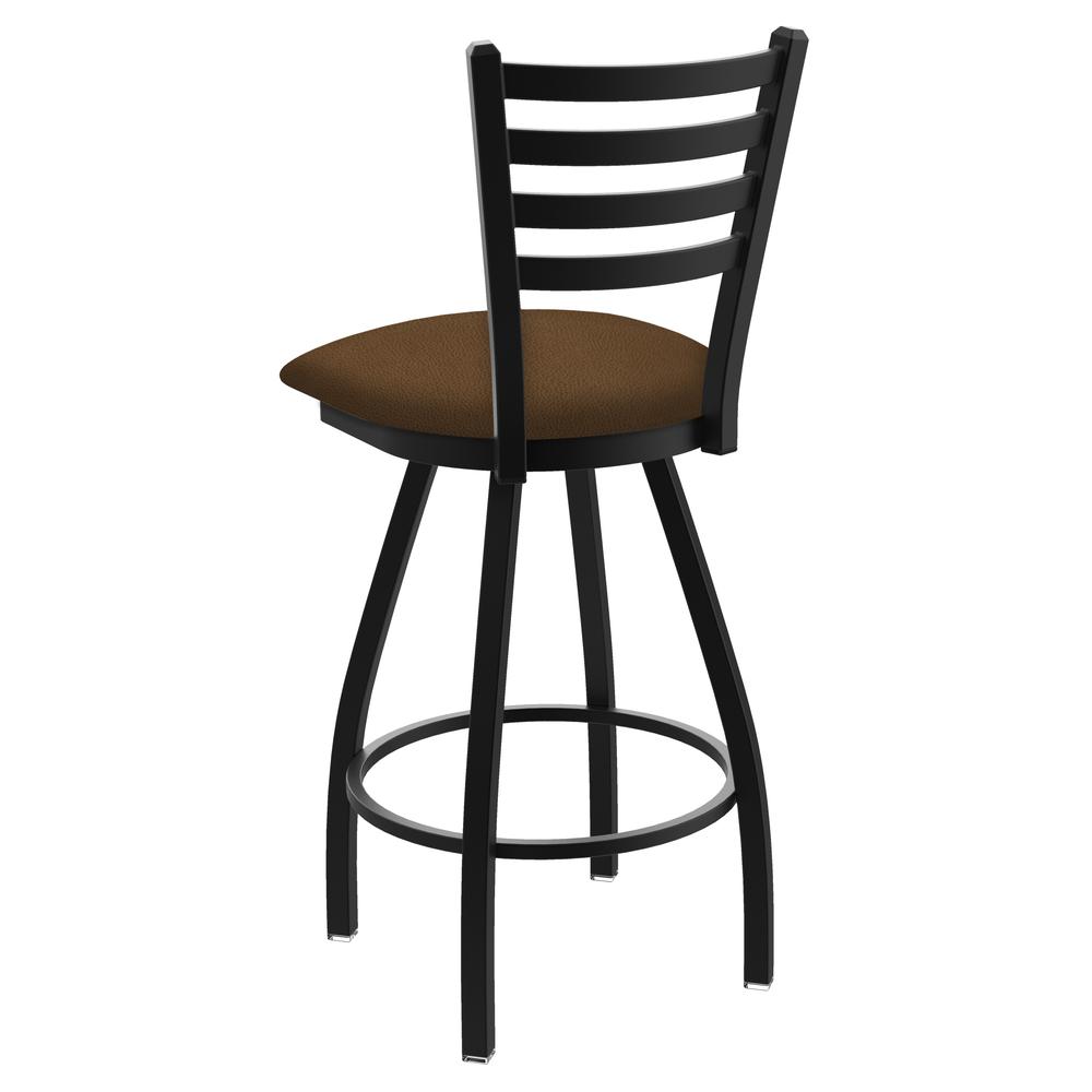 XL 410 Jackie 36" Swivel Extra Tall Bar Stool with Black Wrinkle Finish and Rein Thatch Seat. Picture 2