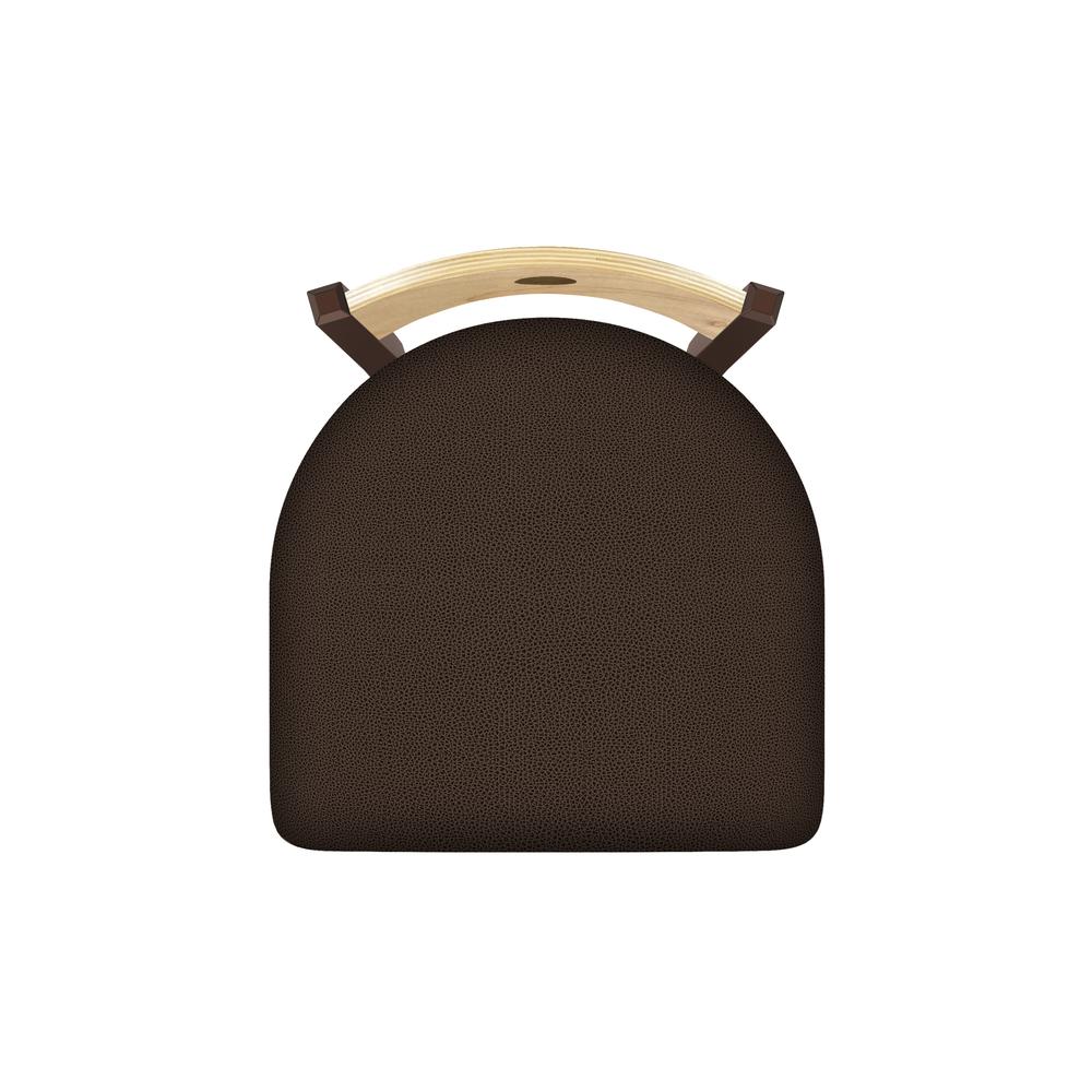 XL 830 Voltaire 36" Swivel Counter Stool with Bronze Finish, Natural Back, and Rein Coffee Seat. Picture 2