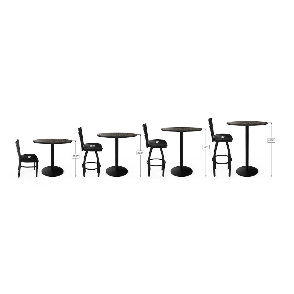 36" L8B2C - Black Wrinkle Philadelphia Flyers Swivel Bar Stool with Chrome Accent Ring by Holland Bar Stool Company. Picture 3