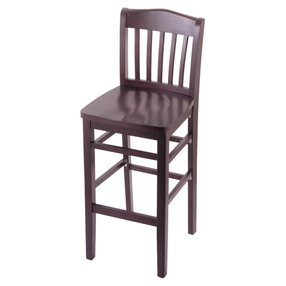 3110 25" Counter Stool with Dark Cherry Finish and a Dark Cherry Seat. Picture 1