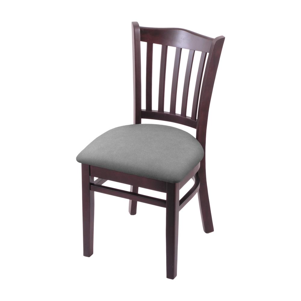 3120 18" Chair with Dark Cherry Finish and Canter Folkstone Grey Seat. Picture 1
