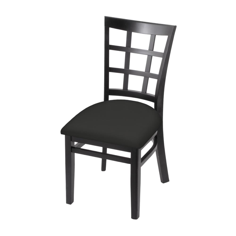3130 18" Chair with Black Finish and Canter Iron Seat. Picture 1