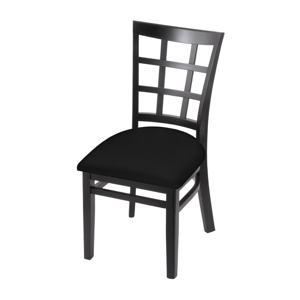 3130 18" Chair with Black Finish and Black Seat. Picture 1