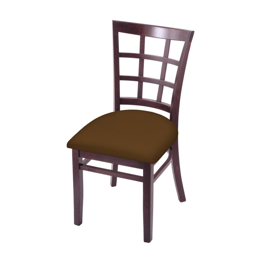 3130 18" Chair with Dark Cherry Finish and Canter Thatch Seat. Picture 1