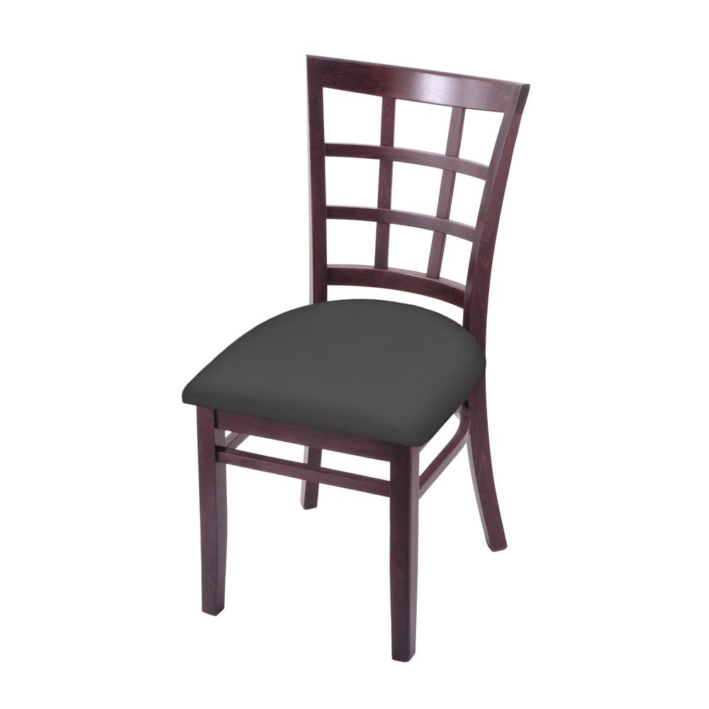 3130 18" Chair with Dark Cherry Finish and Canter Storm Seat. Picture 1