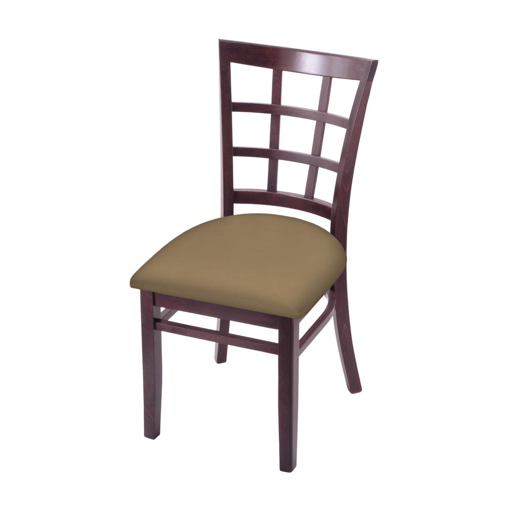 3130 18" Chair with Dark Cherry Finish and Canter Sand Seat. Picture 1