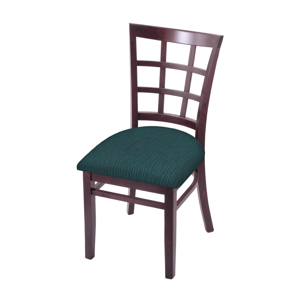 3130 18" Chair with Dark Cherry Finish and Graph Tidal Seat. Picture 1