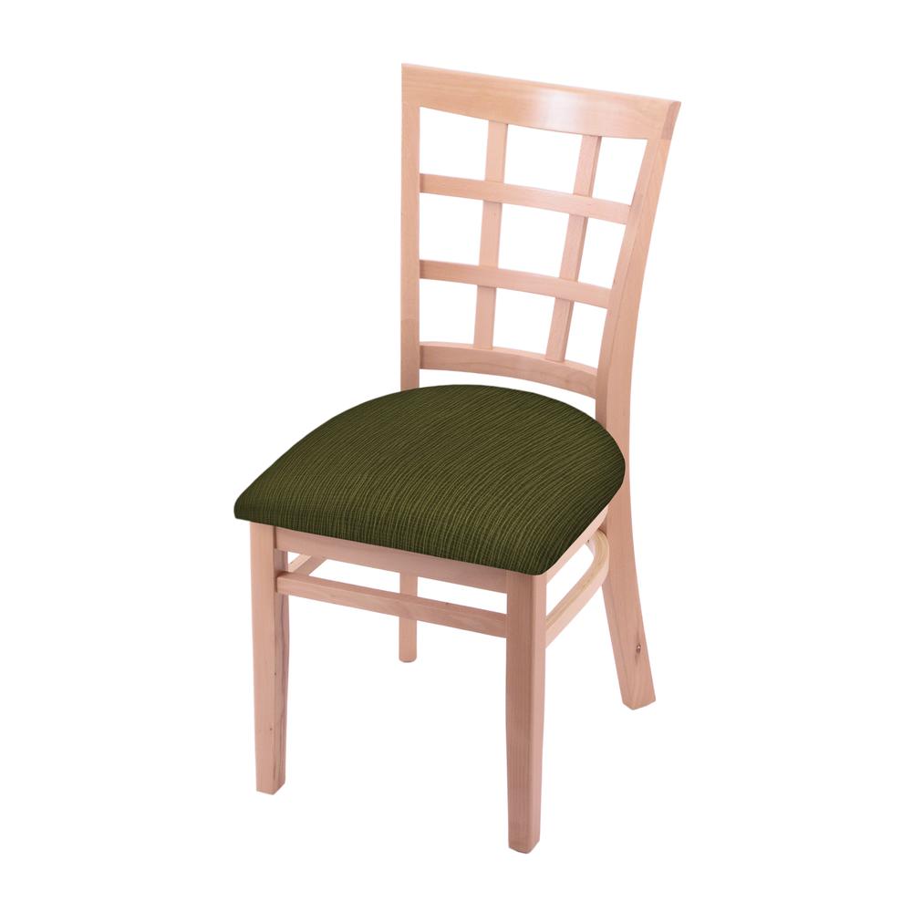 3130 18" Chair with Natural Finish and Graph Parrot Seat. Picture 1