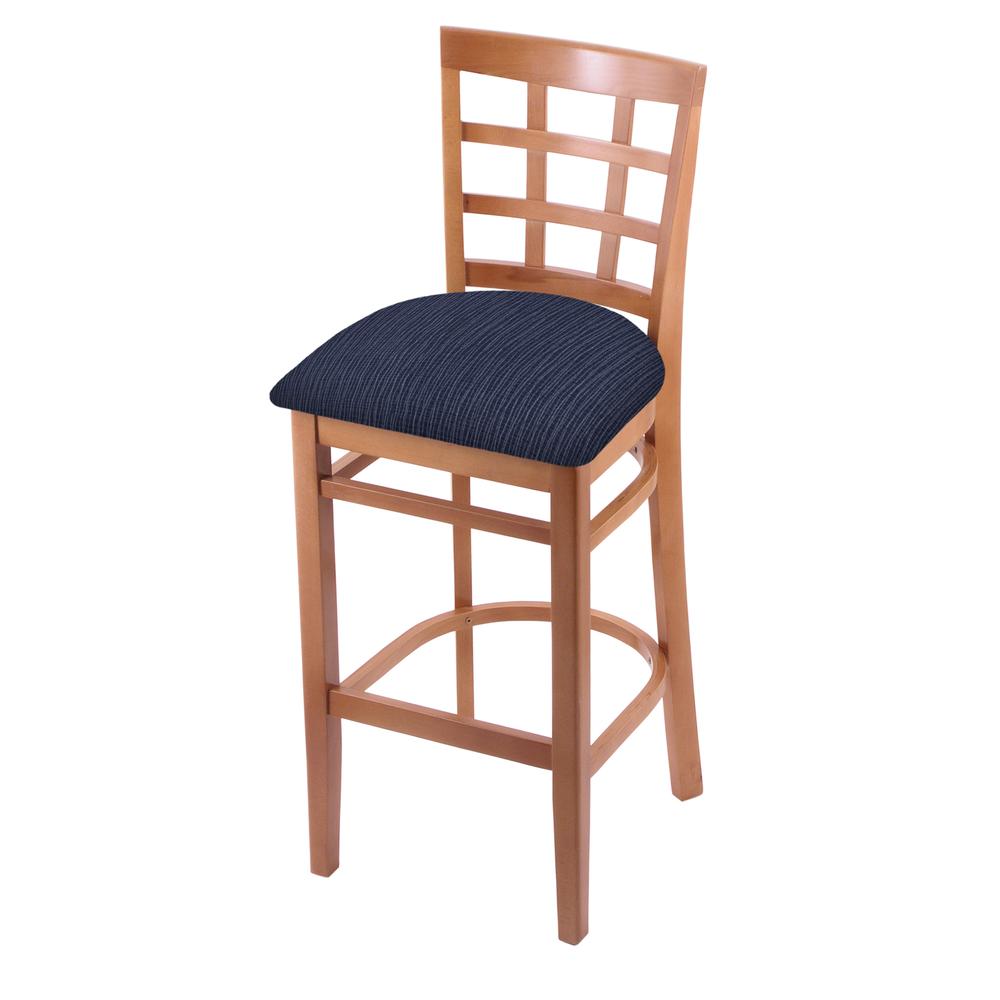 3130 25" Counter Stool with Medium Finish and Graph Anchor Seat. Picture 1