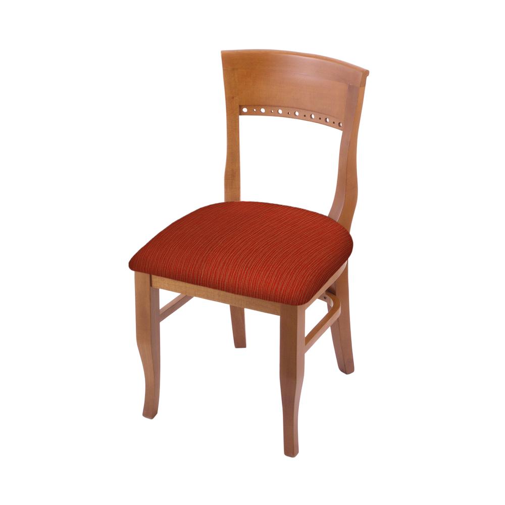 3160 18" Chair with Medium Finish and Graph Poppy Seat. Picture 1