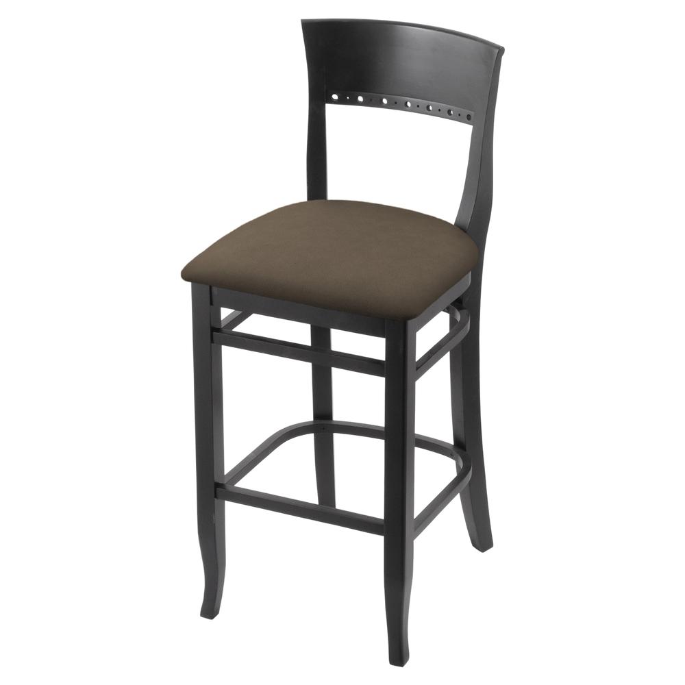 3160 25" Bar Stool with Black Finish and Canter Earth Seat. Picture 1