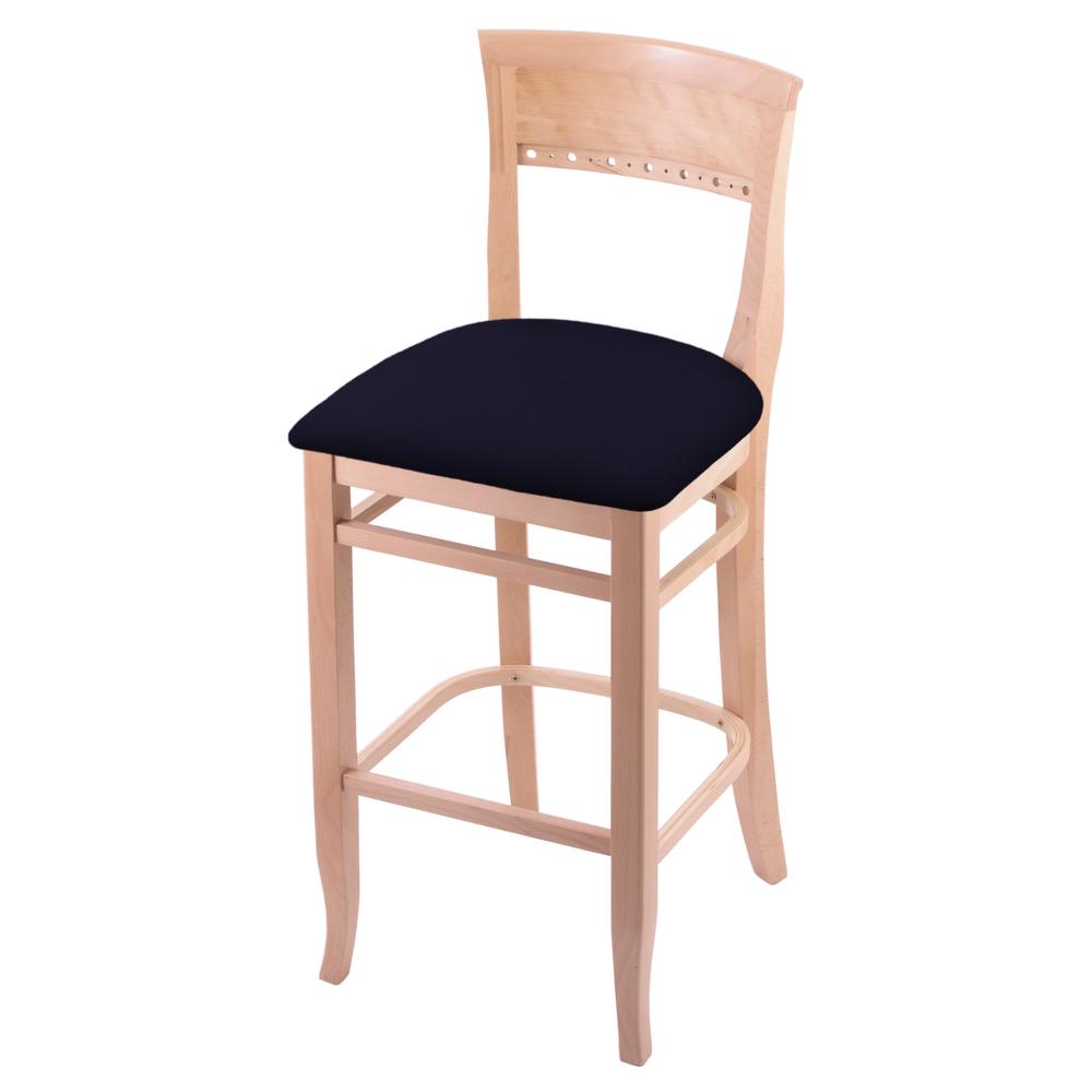3160 25" Bar Stool with Natural Finish and Canter Twilight Seat. Picture 1