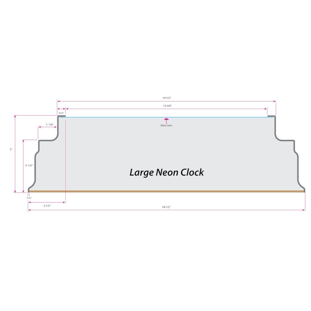 UAB 19" Neon Clock. Picture 3