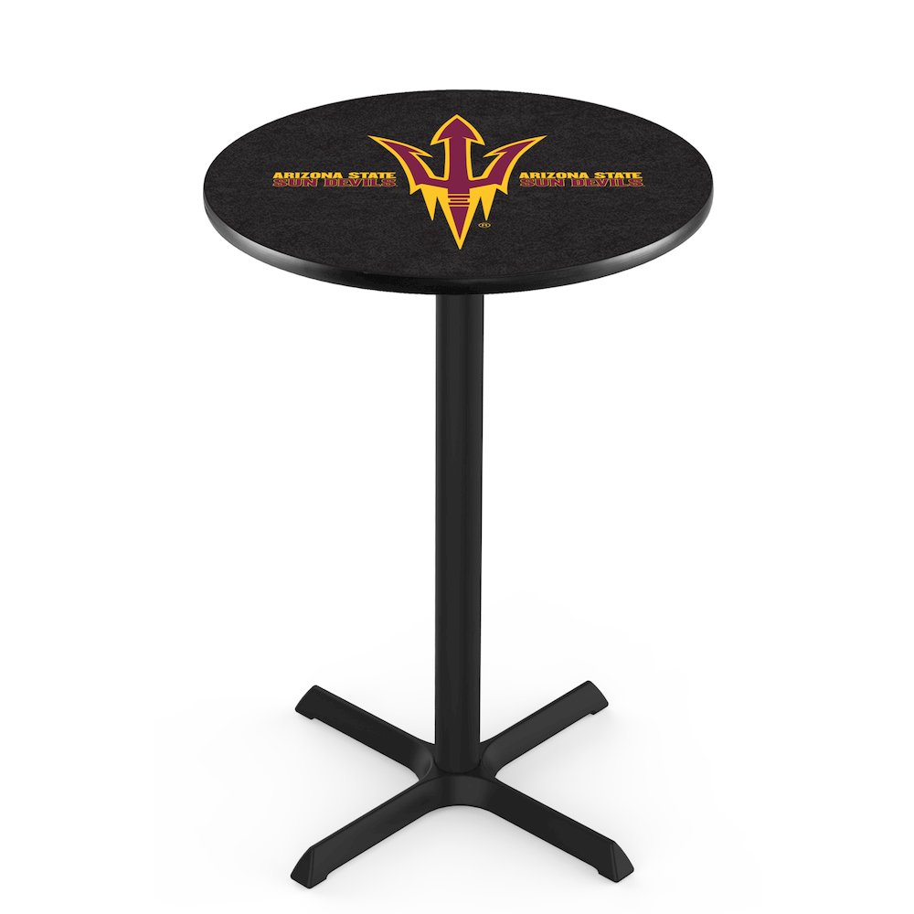 L211 Arizona State University (Pitchfork) 42' Tall - 36' Top Pub Table w/ Black Wrinkle Finish. Picture 1