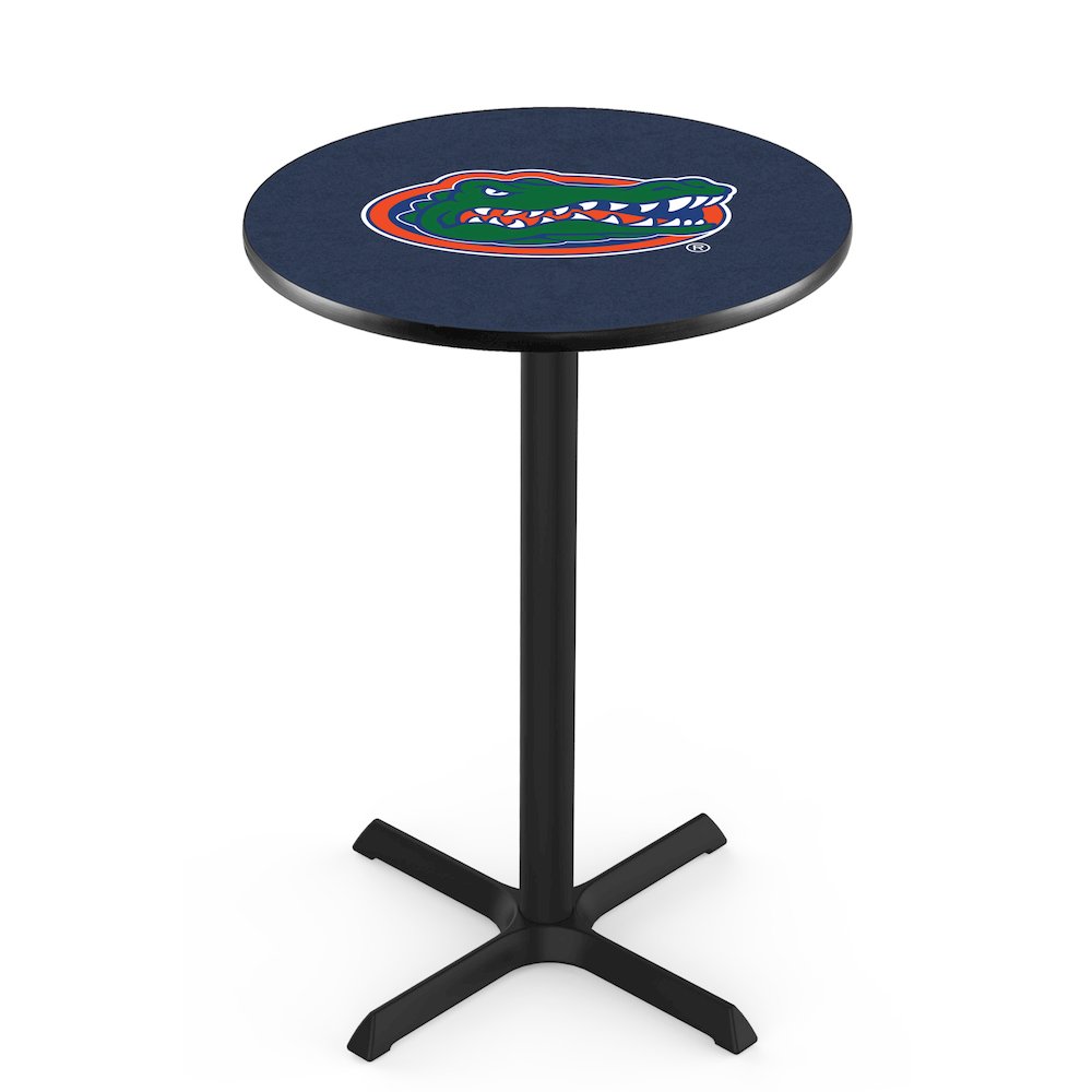 L211 University of Florida 42' Tall - 36' Top Pub Table w/ Black Wrinkle Finish. Picture 1
