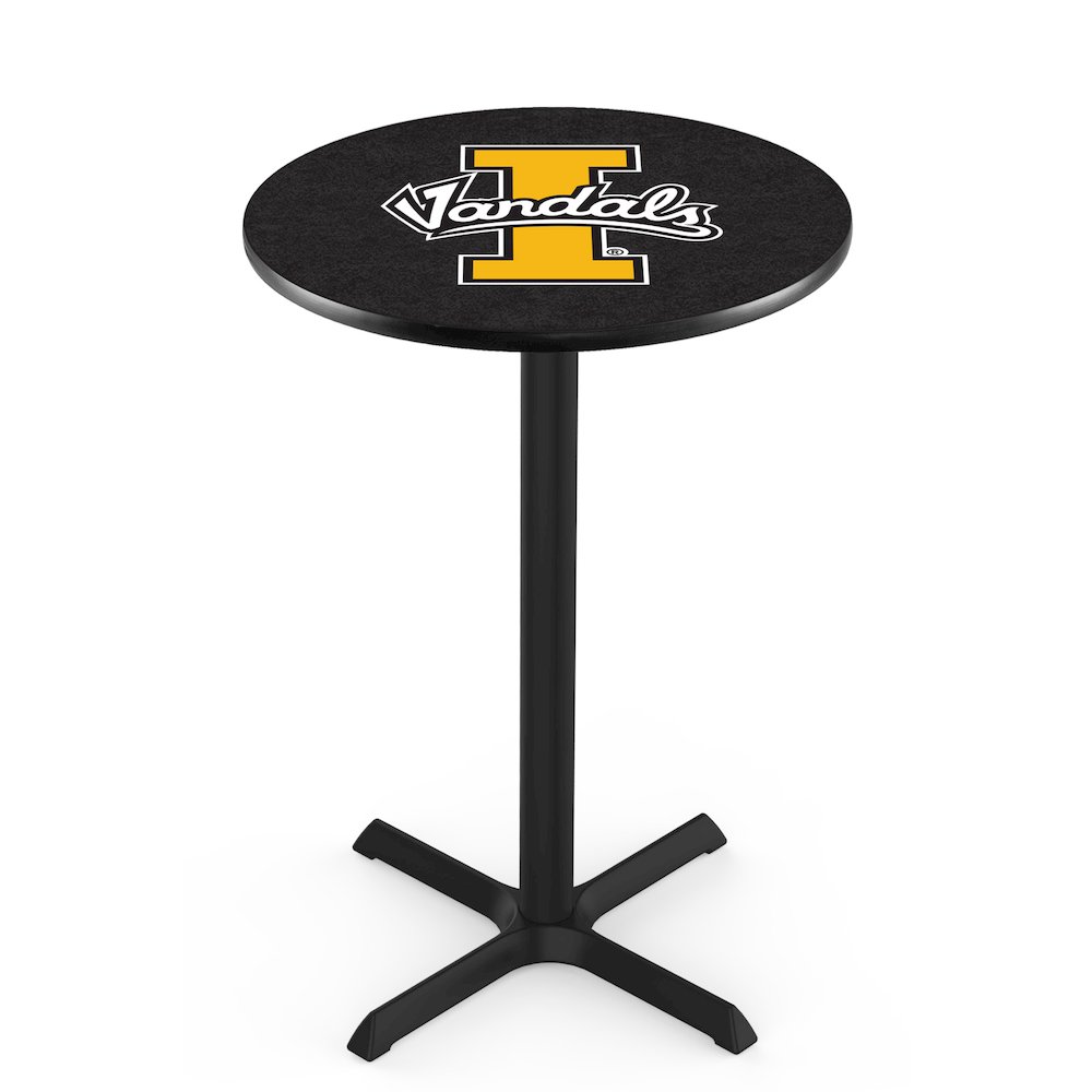 L211 University of Idaho 42' Tall - 36' Top Pub Table w/ Black Wrinkle Finish. Picture 1