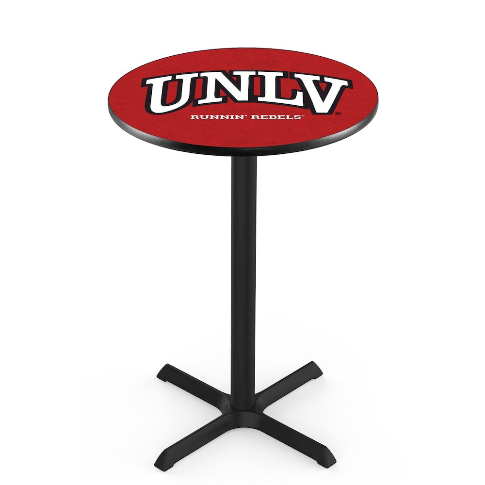 L211 University of Nevada Las Vegas 42' Tall - 36' Top Pub Table w/ Black Wrinkle Finish. Picture 1