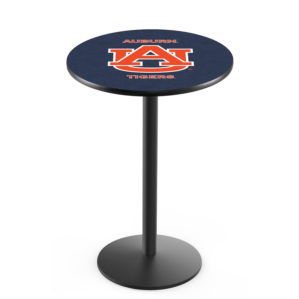 L214 Auburn University 42' Tall - 36' Top Pub Table w/ Black Wrinkle Finish. Picture 1