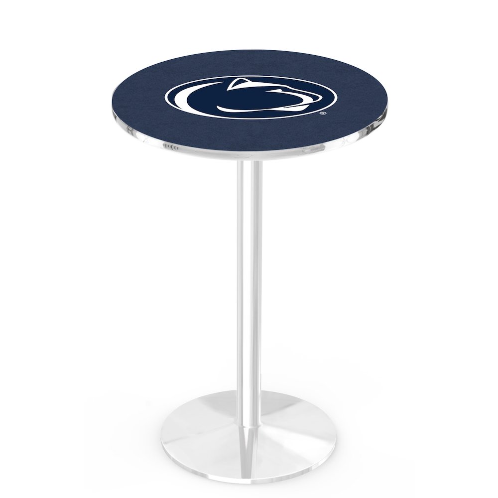 L214 Pennsylvania State University 42" Tall - 36" Top Pub Table with Chrome Finish. Picture 1