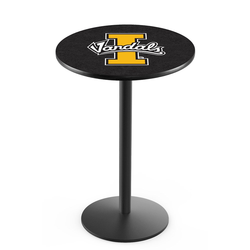 L214 University of Idaho 42' Tall - 36' Top Pub Table w/ Black Wrinkle Finish. Picture 1