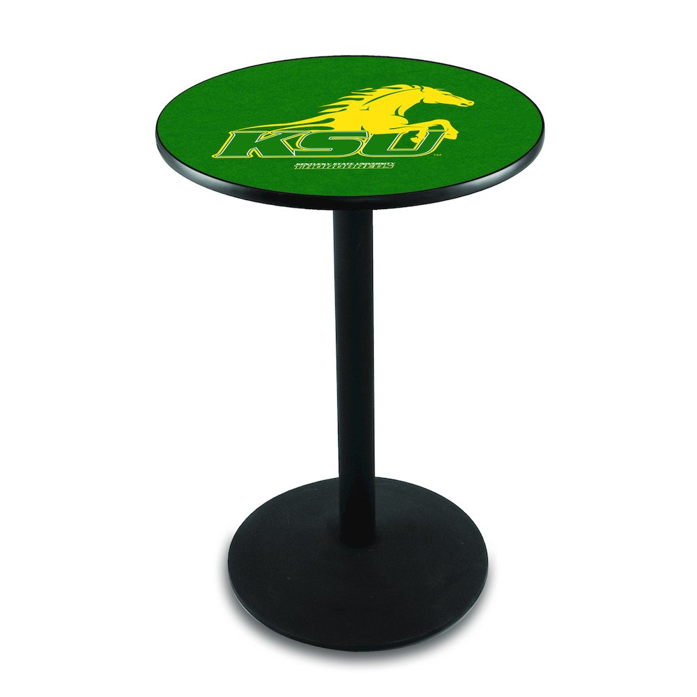 L214 Kentucky State University 42' Tall - 36' Top Pub Table w/ Black Wrinkle Finish. Picture 1