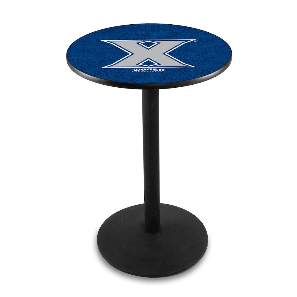 L214 Xavier 42' Tall - 36' Top Pub Table w/ Black Wrinkle Finish. Picture 1