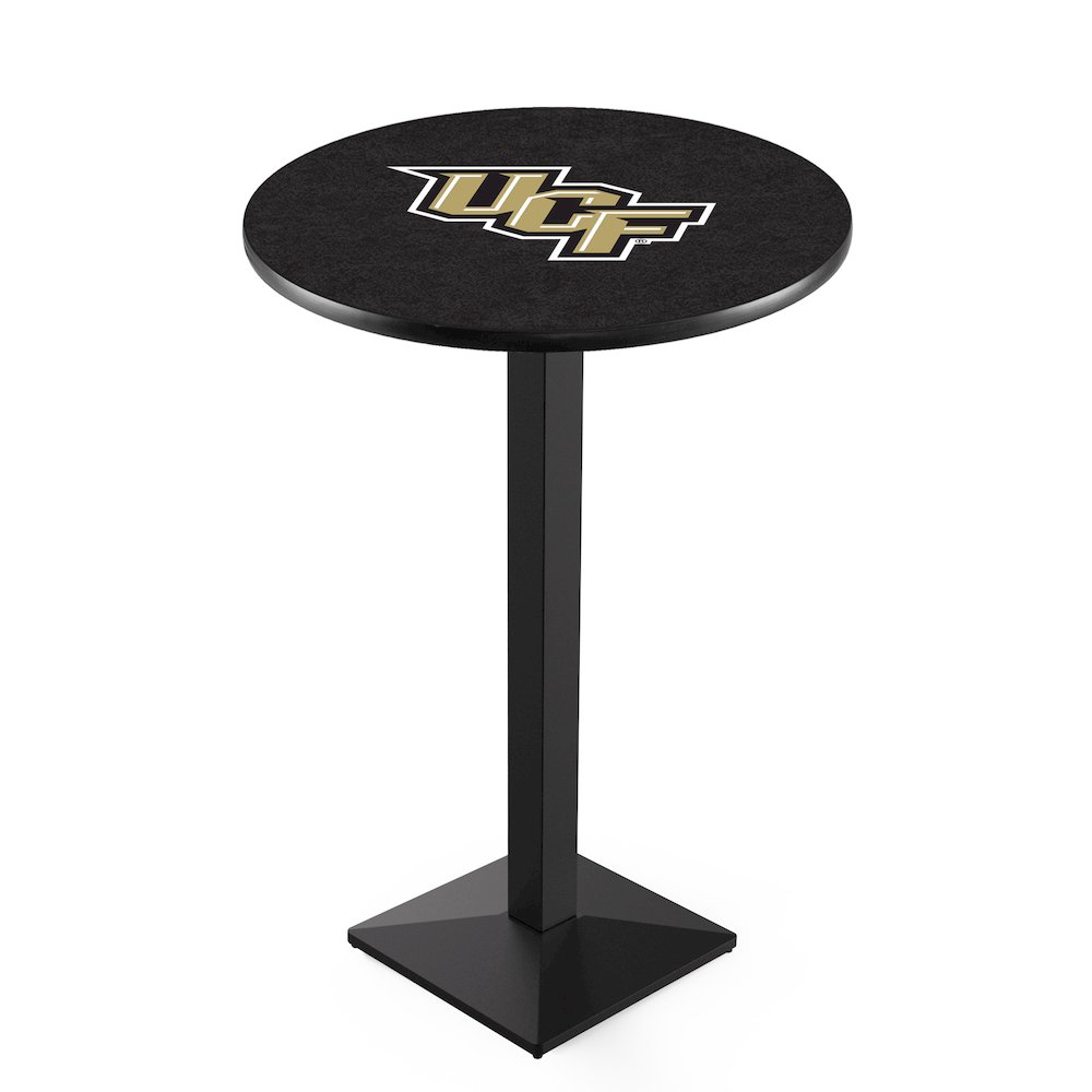 L217 University of Central Florida 42" Tall - 36" Top Pub Table with Black Wrinkle Finish. Picture 1