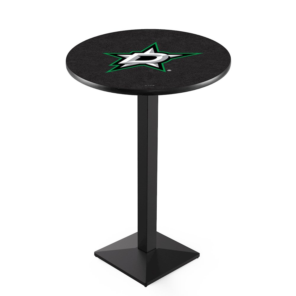 L217 Dallas Stars 42" Tall - 36" Top Pub Table with Black Wrinkle Finish (9552). Picture 1
