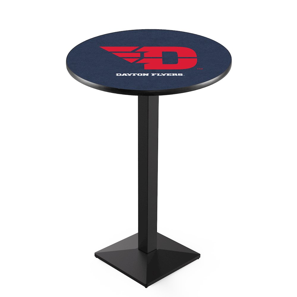 L217 University of Dayton 42' Tall - 36' Top Pub Table w/ Black Wrinkle Finish. Picture 1