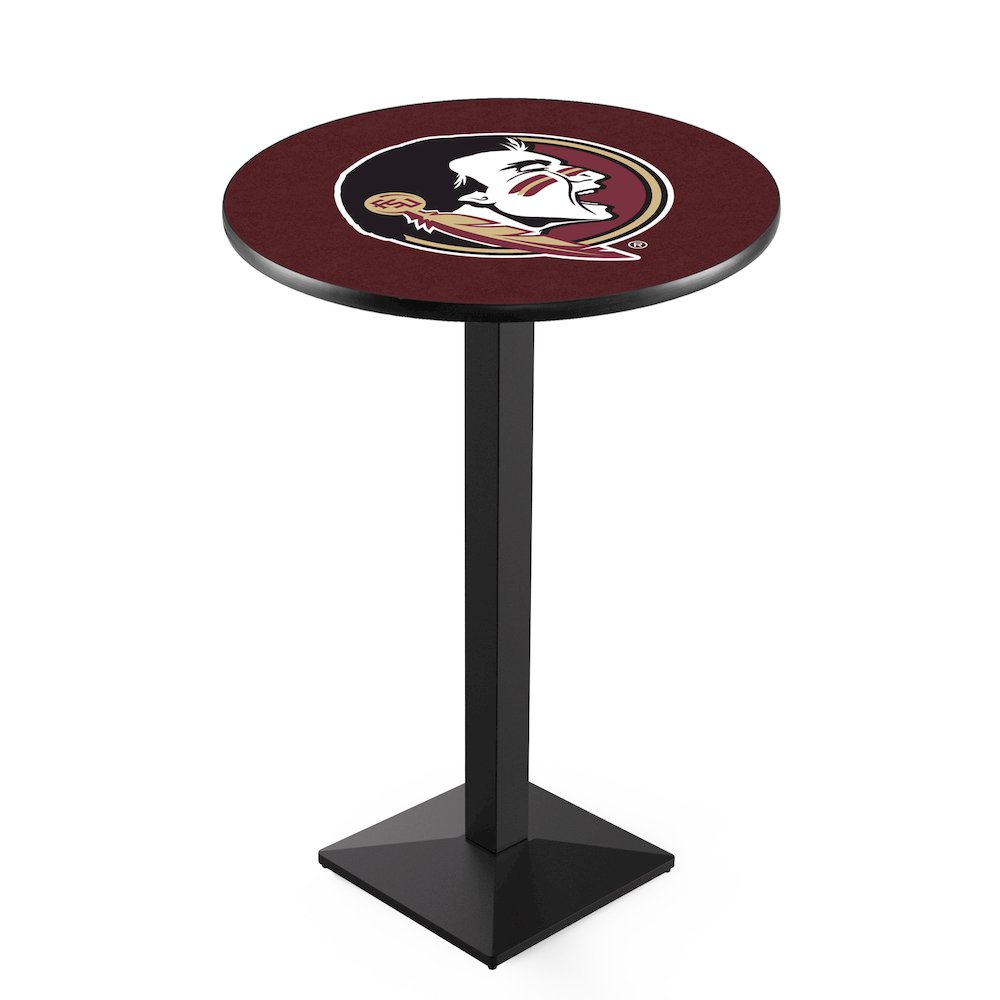 L217 Florida State (Head) 42' Tall - 36' Top Pub Table w/ Black Wrinkle Finish. Picture 1
