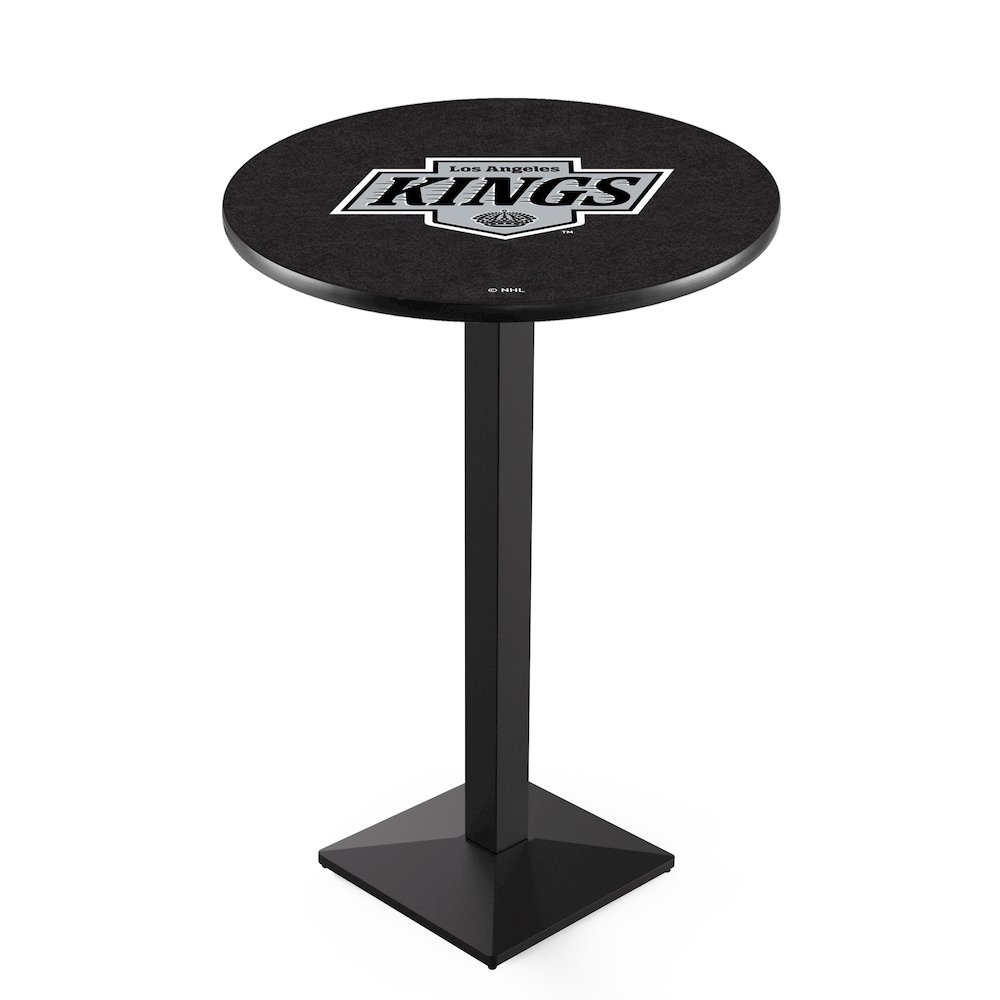 L217 Los Angeles Kings 42" Tall - 36" Top Pub Table with Black Wrinkle Finish (9897). Picture 1