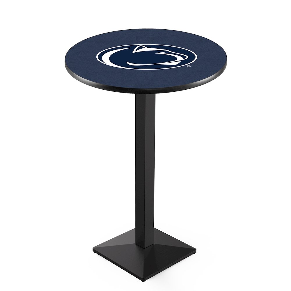 L217 Pennsylvania State University 42" Tall - 36" Top Pub Table with Black Wrinkle Finish. Picture 1