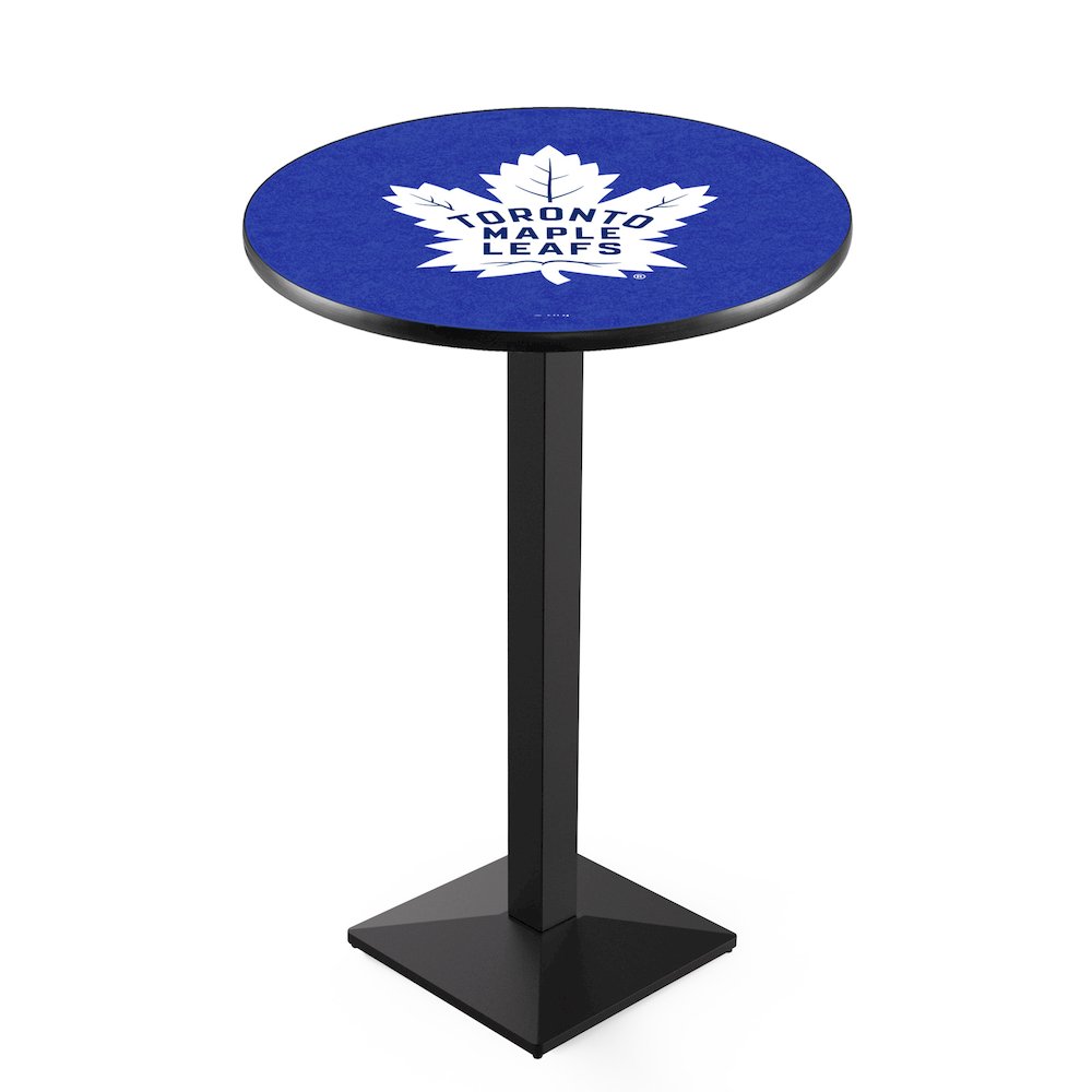 L217 Toronto Maple Leafs 42' Tall - 36' Top Pub Table w/ Black Wrinkle Finish (626). Picture 1