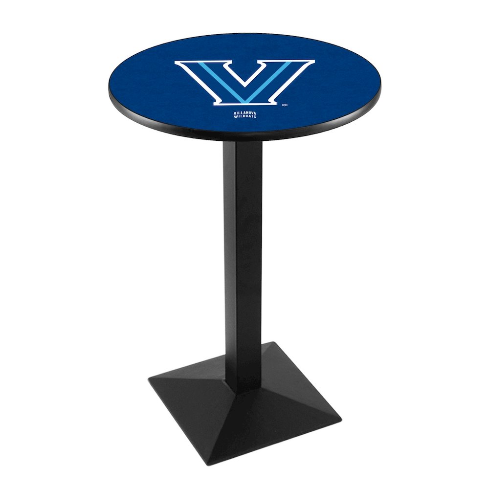 L217 Villanova University 42' Tall - 36' Top Pub Table w/ Black Wrinkle Finish. Picture 1