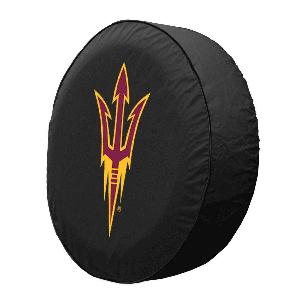 35 x 12.5 Arizona State Tire Cover with Pitchfork Logo. Picture 2